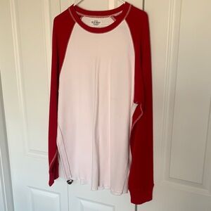 Old Navy Red and White Long Sleeve Tee